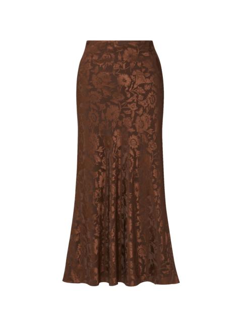 VERONICA BEARD CLOVER FLORAL MIDI SKIRT