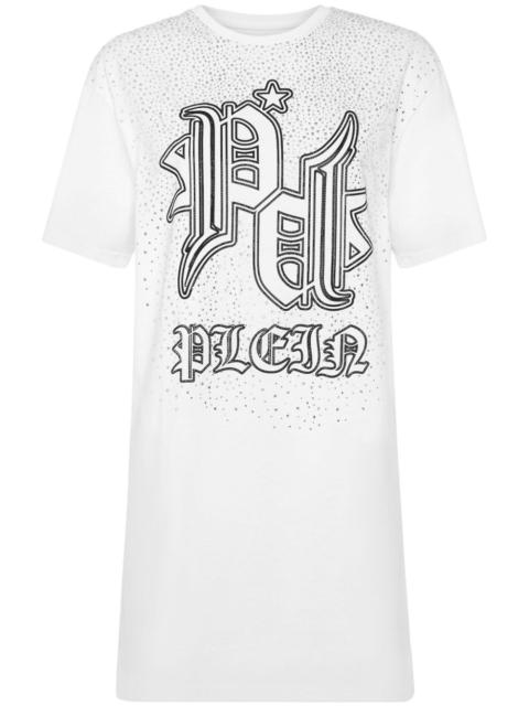 PHILIPP PLEIN crystal logo T-shirt dress