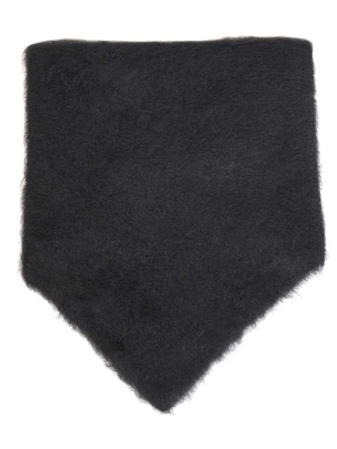UMA WANG Black alpaca-blend triangular scarf