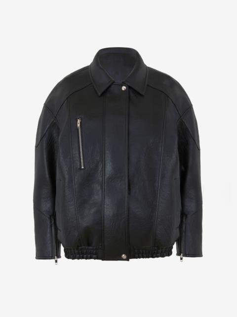 The Frankie Shop Enora Faux Leather Jacket - Black