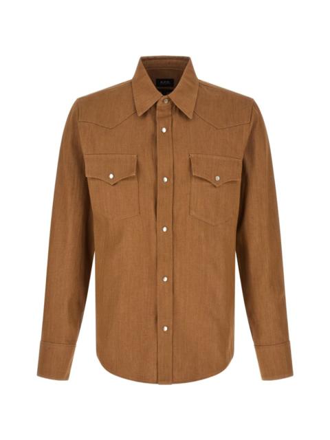 A.P.C. snap-button western shirt