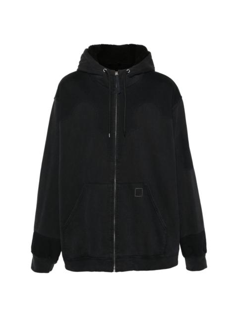 panelled drop-shoulder hoodie