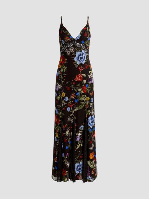 Alice + Olivia Women's Nisa Floral Cutaway Lace Maxi Dress - Moonlit Manor
