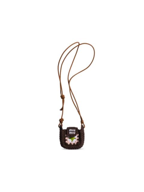 Miu Miu Crochet earbud pouch