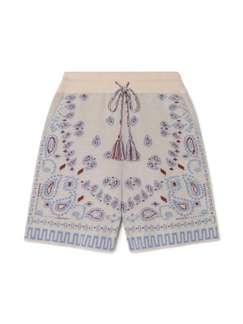 Alanui Cotton Piquet Bandana Bermuda