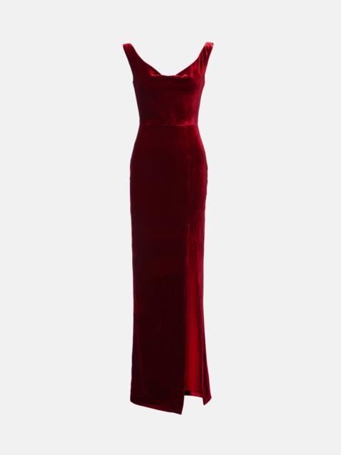 ROLAND MOURET Velvet gown