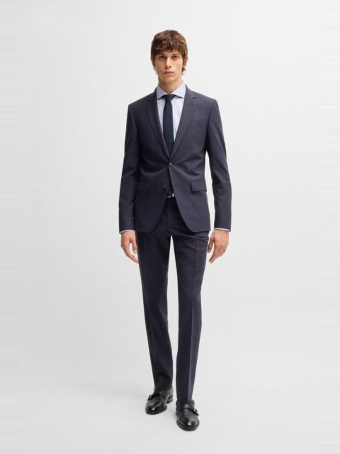 BOSS SLIM-FIT SUIT IN MICRO-PATTERNED STRETCH CLOTH