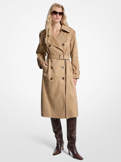 MICHAEL KORS Cotton Blend Belted Trench Coat