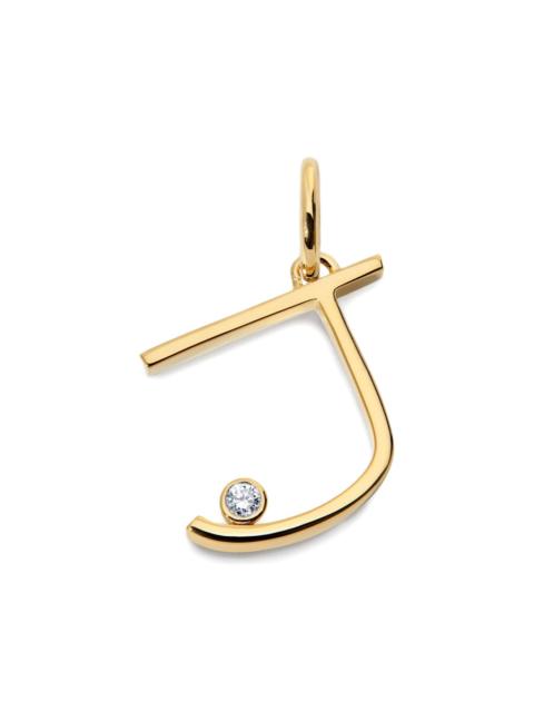 MONICA VINADER Solitaire diamond initial pendant