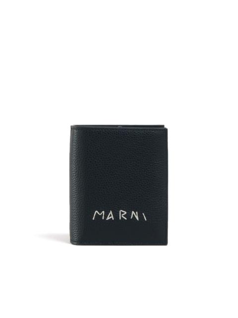 Marni logo-embroidered leather wallet