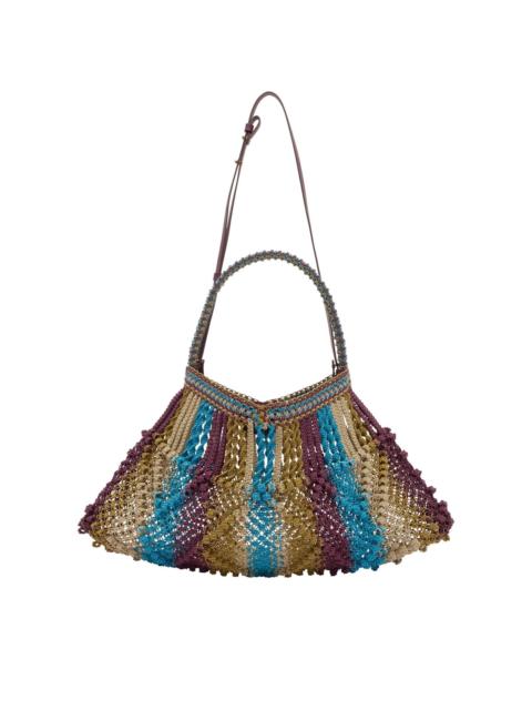 ALÉMAIS Leather Maxi Crescent Tote Multi