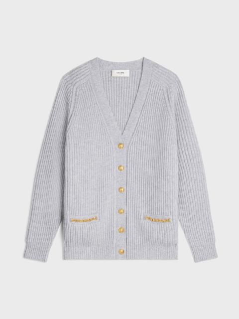CELINE Long cardigan in heritage cashmere