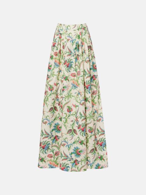 Etro Floral cotton maxi skirt