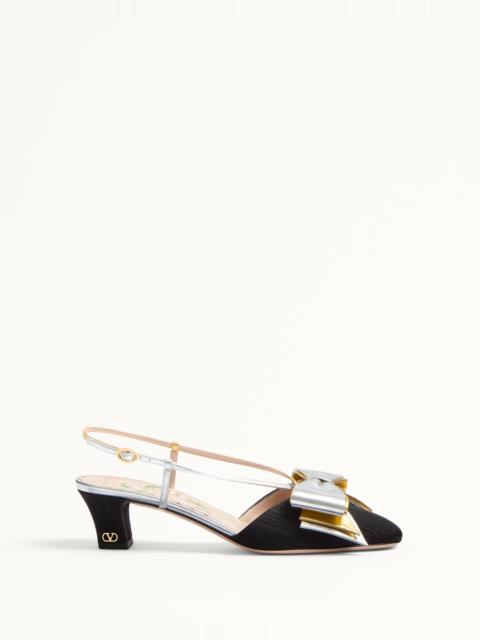 Valentino BOWOW SLINGBACK PUMPS IN MOIRÈ FABRIC 45MM