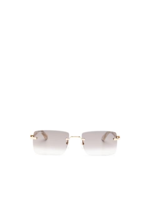 Cartier rimless rectangle-frame sunglasses