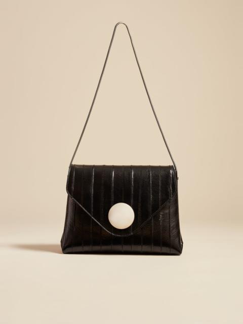 KHAITE The Bobbi Bag in Black Eel Leather
