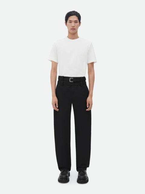 Bottega Veneta belted cotton twill pants