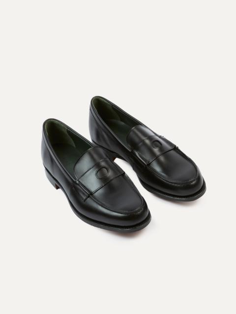 Drake's Black Calf Leather Charles Mk II Goodyear Welted Penny Loafer