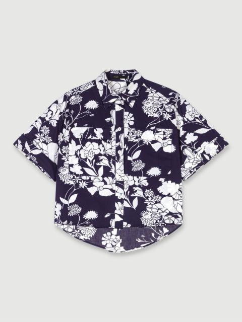 maje Patterned cropped shirt