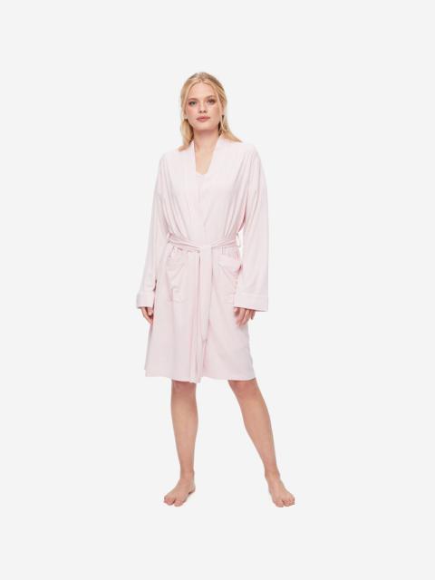 Derek Rose Women's Dressing Gown Lara Micro Modal Stretch Pink