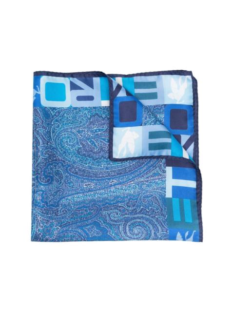 Etro logo-print edge scarf