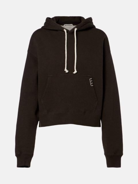 JW Anderson Cropped cotton hoodie