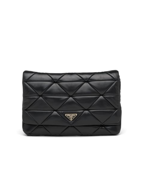 Prada Prada System nappa  leather patchwork clutch