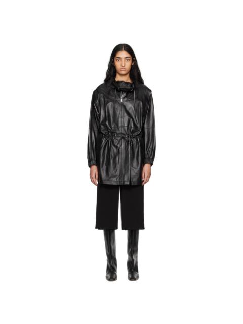 Helmut Lang Black Gusset Leather Minidress