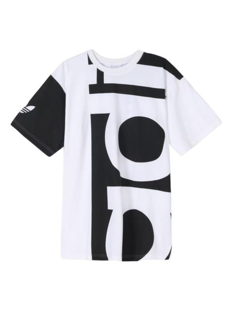 adidas adidas originals BIG ADI TEE Printing Short Sleeve White DY6653