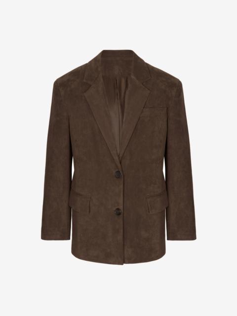 The Frankie Shop Peoria Faux Suede Blazer - Brown