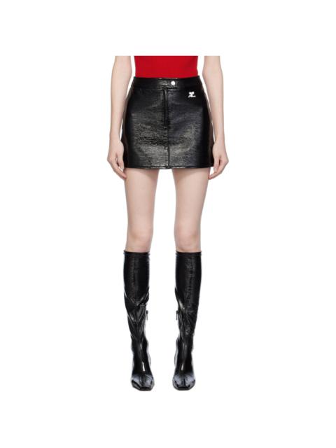courrèges Black Reedition Miniskirt
