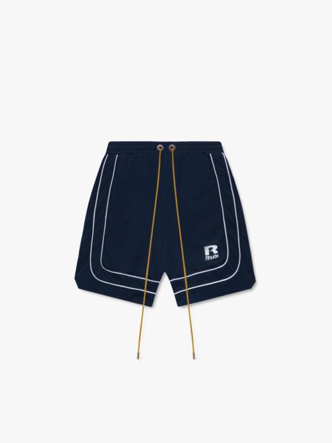 Rhude RHUDE MESH PIPING BAGGY TRACK SHORT