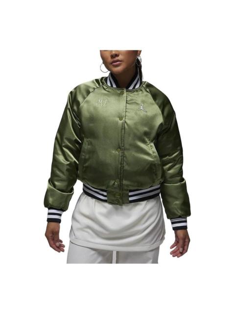 (WMNS) Air Jordan Varsity Jacket 'Green' FB5154-340