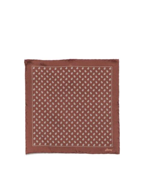 Brioni Pritned silk foulard