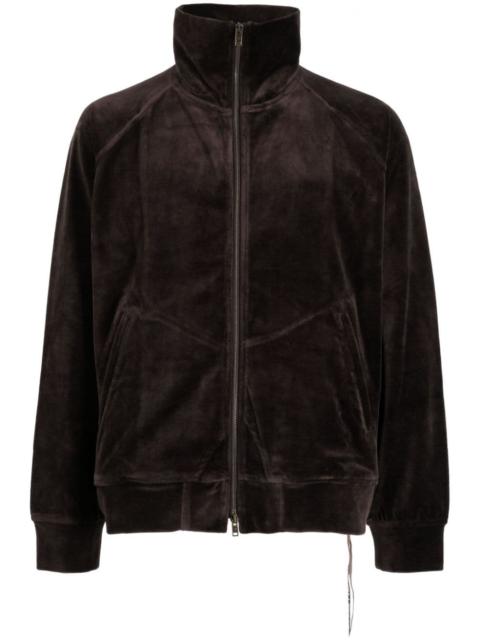 MASTERMIND WORLD skull-embroidered zip-up jacket