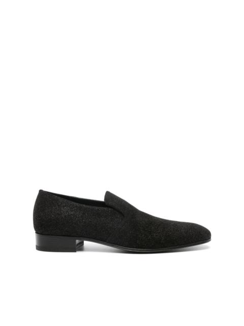 Alexander McQueen glitter leather slippers