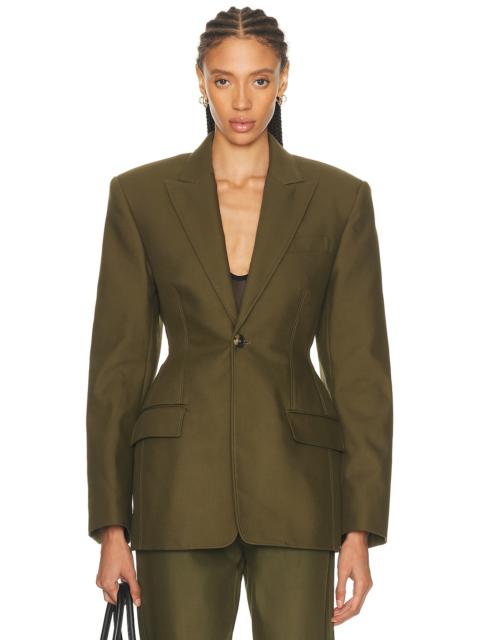 WARDROBE.NYC Drill Contour Blazer