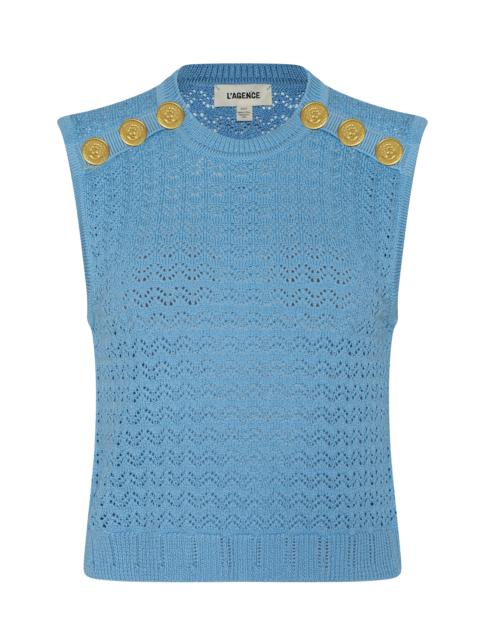 L'AGENCE Max Pointelle Knit Top