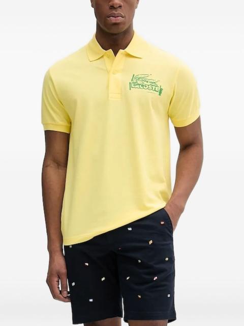 LACOSTE crocodile-logo polo shirt