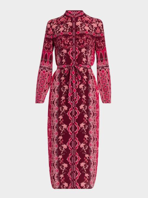 SALONI Molly Printed Long-Sleeve Dress