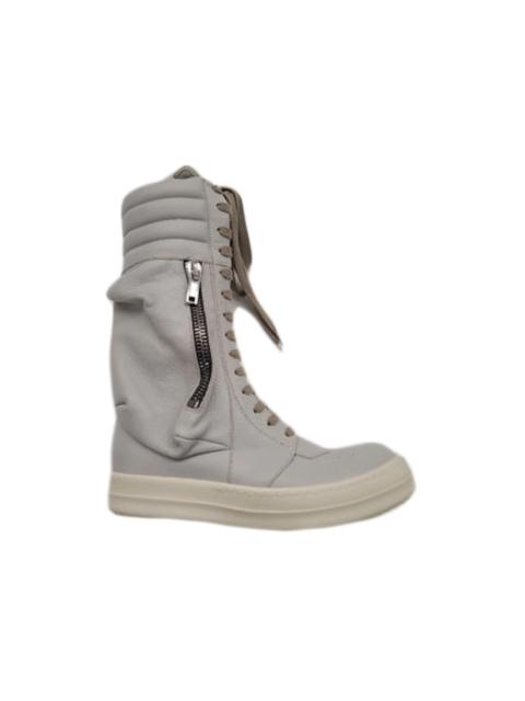 Rick Owens Rick Owens Cargo Basket Leather Boots Oyster Milk