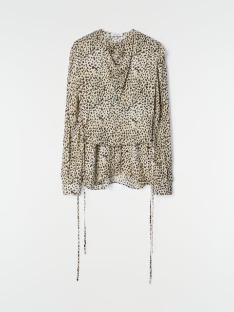 Lemaire LAYERED BLOUSE IN LEOPARD PRINTED VISCOSE