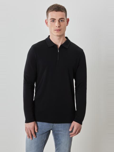 ROBERT BARAKETT The Barakett Long-Sleeve Zip Polo