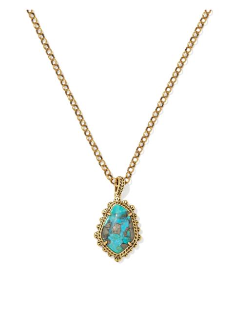 KENDRA SCOTT Ellery Vintage Gold Short Pendant Necklace