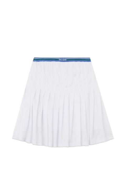 GCDS logo-detail pleated mini skirt