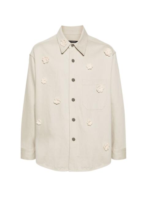Song for the Mute Daisy appliquÃ© shirt jacket