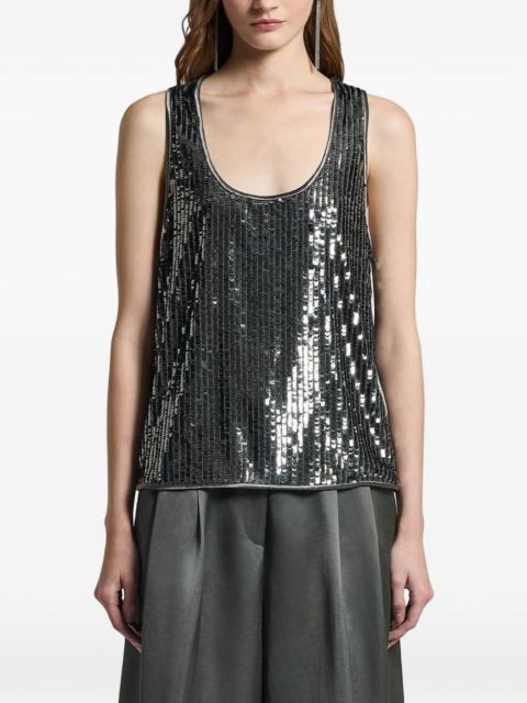 PESERICO sequin-embellished tank top