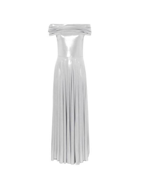 NORMA KAMALI off-shoulder pleated dress