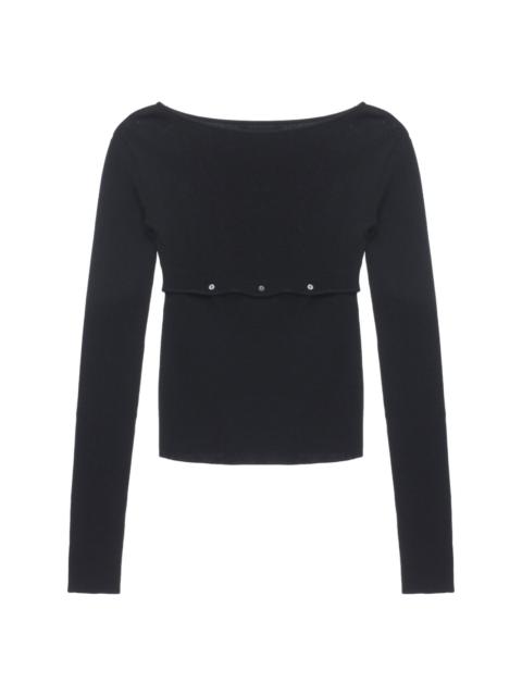 LOW CLASSIC boat-neck knit top