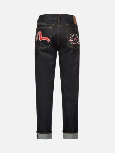 EVISU Seagull Print Carrot-Fit Denim Jeans #2017